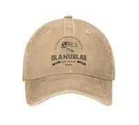 Cappello da baseball vintage vintage Isla Nublar National Jurassic Park Distressed Washed Sun Cap Outdoor Summer Unstructured Soft Hat