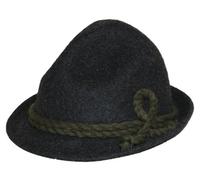Cappello da bavarese, cappello da uomo o donna, per alpinismo, cappello tradizionale, a tre punte, per escursioni, caccia, passeggiate nella foresta, cappello casual, colore: grigio scuro/antracite grigio. 56