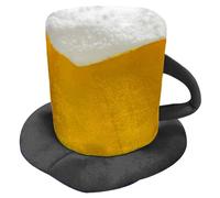 Cappello da birra, divertente boccale di birra in schiuma, cappello originale, morbido peluche, accessorio per feste di Halloween, leggero e comodo.