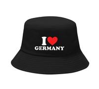 Cappello da bowler pieghevole con bandiera tedesca per uomo e donna in stile retrò, versatile, cappello da pescatore Cool, Nero , M