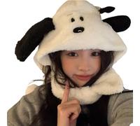 Cappello da cacciatore a forma di orecchie di cucciolo di peluche per adulti protegge l'inverno più caldo freddo per studenti adolescenti cappello per cani in peluche