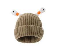 Cappello da cacciatore con clip per bambini, simpatico cappello a maglia, divertente, fatto a mano, con cappello grande che può essere allungato da caccia, cachi, Taglia unica