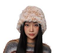 Cappello da cacciatore con paraorecchie, invernale, caldo, senza tesa per uomo e donna, per attività all'aperto e abbigliamento quotidiano, protezioni per le orecchie invernali, Beige, Taglia unica
