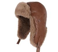 Cappello da cacciatore invernale antivento e idrorepellente paraorecchie | Cappello da cacciatore in ecopelle per uomo e donna, cappello da soldato regolabile per il freddo