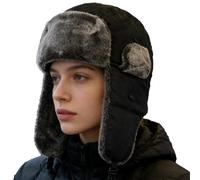 Cappello da cacciatore invernale, tre impostazioni, resistente al vento, con riscaldamento tramite USB, per adulti, ragazzi, uomini, per lui e per lei, ciclismo, passeggiate, pendolari, pesca, Nero