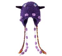 Cappello da cacciatore lavorato a maglia, in morbido peluche, con paraorecchie, caldo, invernale, antivento, con paraorecchie, per donne, uomini, caccia, pattinaggio, , viola, viola