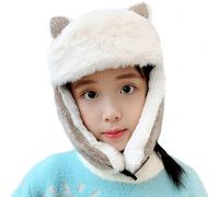 Cappello da cacciatore per bambini, cappello bomber russo soldato cappello invernale in pelliccia sintetica Ushanka cappello con paraorecchie antivento caldo passamontagna cappello pattinaggio sci