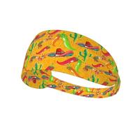 Cappello da cactus e peperoncino stampato, elastico, compatibile con casco, per attività all'aperto, escursionismo, ciclismo, corsa, allenamento