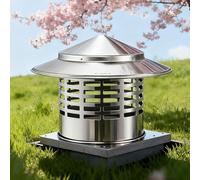 Cappello da Camino in Acciaio Inox 304, Comignolo Stufa a Pellet Antipioggia 5 6.3 7.5 11 20 cm, cappucci sfiato del Tetto con Rete, Terminale Canna Fumaria, Facile Da Installare(11cm)