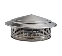 Cappello da camino in acciaio inox con copertura antipioggia per una protezione affidabile contro elementi e detriti (300 mm)