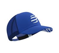 Cappello da camionista compressport blu bianco