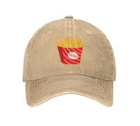 Cappello da Camionista Fries Lover con Scritta I'll Bring The Fries, da Uomo e da Donna, Lavato, con Scritta Dad Washed Baseball cap
