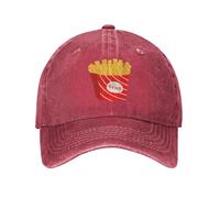 Cappello da Camionista Fries Lover con Scritta I'll Bring The Fries, da Uomo e da Donna, Lavato, con Scritta Dad Washed Baseball cap