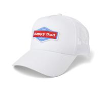 Cappello da Camionista Happy Dad, Bianco, Taglia Unica