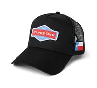 Texas Happy Dad Trucker Hat, Trendy Mens Hats with Breathable Mesh Back, Adjustable Snap Closure, Birthday Gifts for Men And Women,Snapback cap