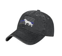 Cappello da Camionista Police Dog Thin Blue Line Flag Traspirante Cappello da Baseball Protezione UV Baseball Cappellini per attività Golf Donna