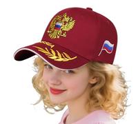 Cappello da camionista russo, cappello da camionista da campeggio, con bandiera nazionale russa, copricapo ricamato per campeggio, , sport all'aria aperta
