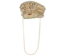Cappello Da Capitano Con Paillettes E Borchie Deluxe Per Festival E Carnevale