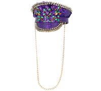 Cappello Da Capitano Con Paillettes E Borchie Deluxe Per Festival E Carnevale