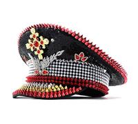 Cappello da capitano con paillettes glitterate per addio al nubilato da donna alla moda per feste di addio al nubilato