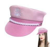 Cappello da Capitano Donna - Marinaio Regolabile - Regolabile Comodo per Feste Matrimonio Spiaggia Halloween