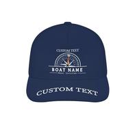 Cappello da Capitano Nautico Personalizzato per Uomo, Nome Personalizzato Marinaio Bussola Capitano Cappelli per Proprietario di Barca