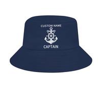 Cappello da Capitano Nautico Personalizzato per Uomo, Nome Personalizzato Marinaio Bussola Capitano Cappelli per Proprietario di Barca
