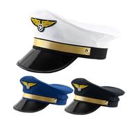Cappello Da Capitano Pilota - Visiera 'uniforme 'aviazione, Berretto Da Ufficiale Della Marina, Copricapo Del Comando Della Compagnia Aerea, Accessorio Per L'equipaggio Di Volo Cosplay, Oggett