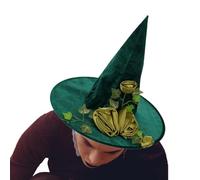 Cappello da - Cappello da in velluto verde in tessuto non tessuto da 17,32 pollici | Cappello da mago per la festa | per costume da donna, Cappellini da mago