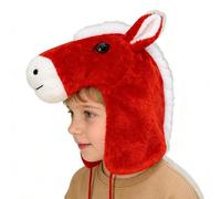 Cappello da Cavallo da Uomo | Cappuccio Caldo Morbido E Con Copertura Delle Orecchie | Copricapo Piazza Cavallo Divertente | Per La Festa Cinese 2026 Cosplay Prestazioni