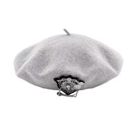 Cappello da cerimonia con misto lana, comodo cappello a cupola per cerimonia ufficiale spettacolo teatrale e uniforme professionale accessorio cappello da palcoscenico, grigio, Taglia unica