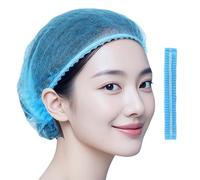 Cappello da chef in tessuto non tessuto ad alta elasticità doppio elastico unisex per capelli protettivo resistente all'olio alimentare 100x monouso cucina cappello a prova di capelli non tessuto