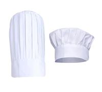 Cappello da chef regolabile 2 pcs cappello da chef unisex con fascia elastica cappelli da cucina bianca in cotone traspirante tieni i capelli sicuri per cucina, ristorante, hotel