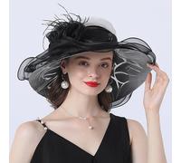 Cappello Da Chiesa In Organza Per Donne Flat Fascinator Sposa British Tea Party