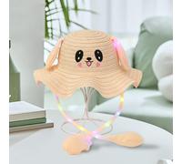 Cappello da coniglio per bambini con luce e orecchie mobili per viaggi di