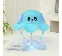 Cappello da coniglio per bambini con luce e orecchie mobili per viaggi di