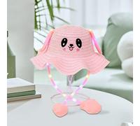 Cappello da coniglio per bambini con luce e orecchie mobili per viaggi di