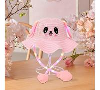 Cappello da coniglio per bambini con luce e orecchie saltellanti per brevi