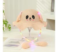 Cappello da coniglio per bambini con luce e orecchie saltellanti per brevi