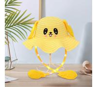 Cappello da coniglio per bambini, estivo, alla moda, con luce, in paglia, per