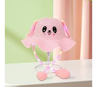 Cappello da coniglio per bambini, estivo, alla moda, con luce, in paglia, per