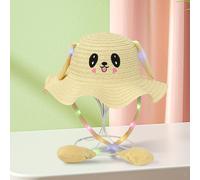 Cappello da coniglio per bambini, estivo, alla moda, con luce, in paglia, per