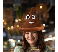 Cappello da costume da cacca di peluche per feste a tema per ragazzi,