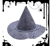 Cappello Da Costume In Feltro,Cappello Spaventapasseri In Feltro, Da Mago In Morbido Grigio, Accessorio Costume Copricapo Bavarese Pieghevole, Per Copricapo A Tesa Lar
