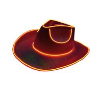 Cappello da cowboy a LED, cappello da cowboy illuminato | Cappello scintillante a batteria | Cappelli con luci a LED, si illumina al buio, migliori cappelli per eventi in costume per ragazzi e ragazze