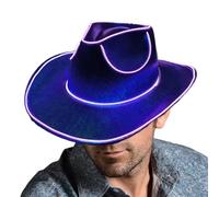 Cappello Da Cowboy A LED - Cappello Da Cowgirl Western Con Clowstring Per Abbigliamento Per Adulti Accessorio Per Le Feste A Tema Cowboy | Festa A Tema Halloween Party Cosplay Costume