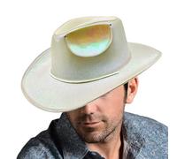 Cappello da cowboy a | Teste per feste per colpa Neon Glitter Light Up Cappelli | Glow in the Dark Battery Operated Light Up Cappone da cowboy, Cappelli, cappelli da discoteca Disco Western Access