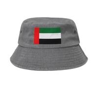 Cappello da cowboy con bandiera degli Emirati Arabi Uniti, nero retrò e alla moda, adatto per tutti i tipi di attività all'aperto, grigio, Taglia unica