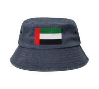 Cappello da cowboy con bandiera degli Emirati Arabi Uniti, nero retrò e alla moda, adatto per tutti i tipi di attività all'aperto, blu navy, Taglia unica