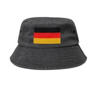 Cappello da cowboy con bandiera della Germania nero retrò e alla moda adatto per tutti i tipi di attività all'aperto, Nero , Taglia unica